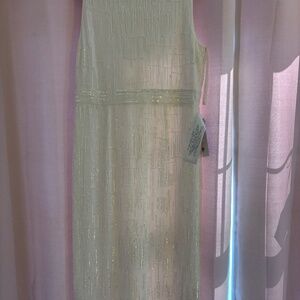 Mac Duggal white beaded sheath 16